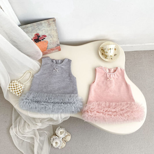 Baby Sleeveless Wear-Outside Puffy Tulle Dress