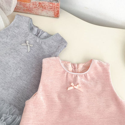 Baby Sleeveless Wear-Outside Puffy Tulle Dress