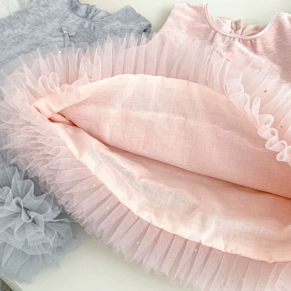 Baby Sleeveless Wear-Outside Puffy Tulle Dress