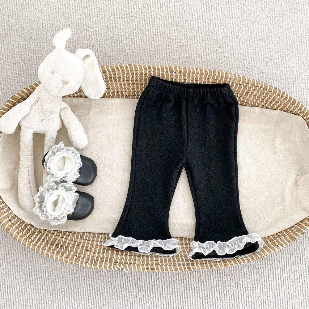 Baby Girls Lace Trim Cute Pants