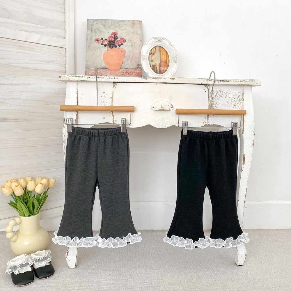 Baby Girls Lace Trim Cute Pants