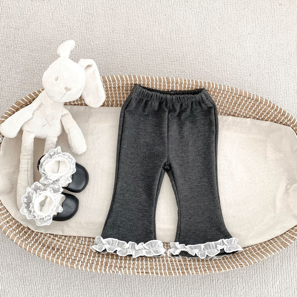 Baby Girls Lace Trim Cute Pants