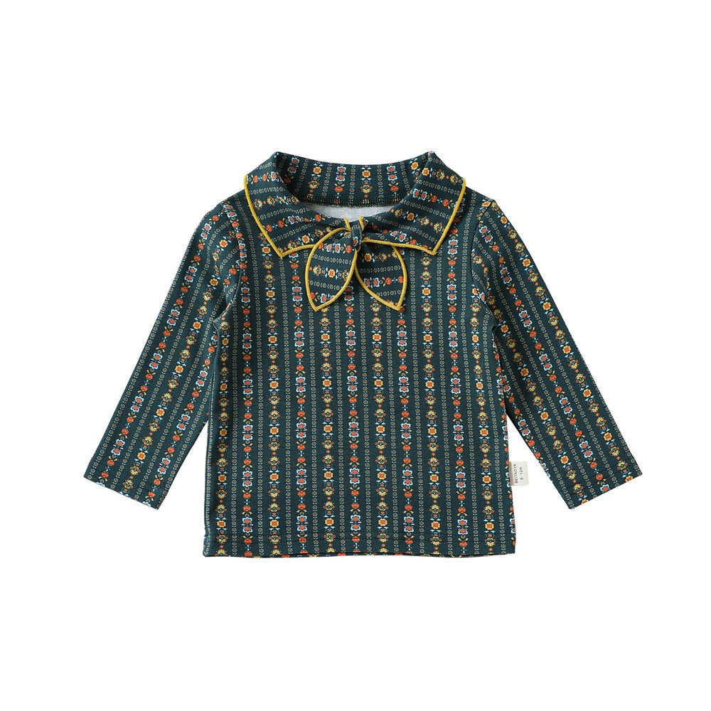 Baby Kids Girls Long Sleeves Floral Pattern Top