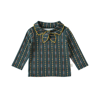 Baby Kids Girls Long Sleeves Floral Pattern Top