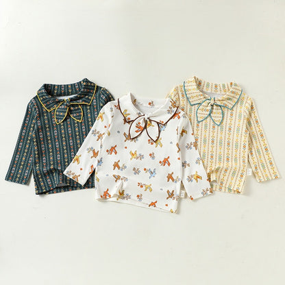 Baby Kids Girls Long Sleeves Floral Pattern Top