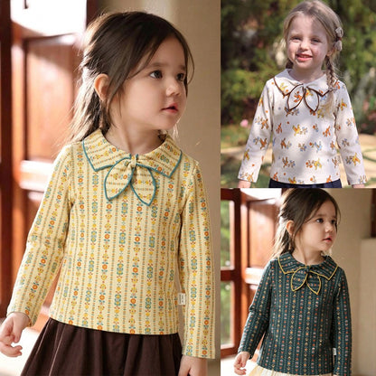 Baby Kids Girls Long Sleeves Floral Pattern Top