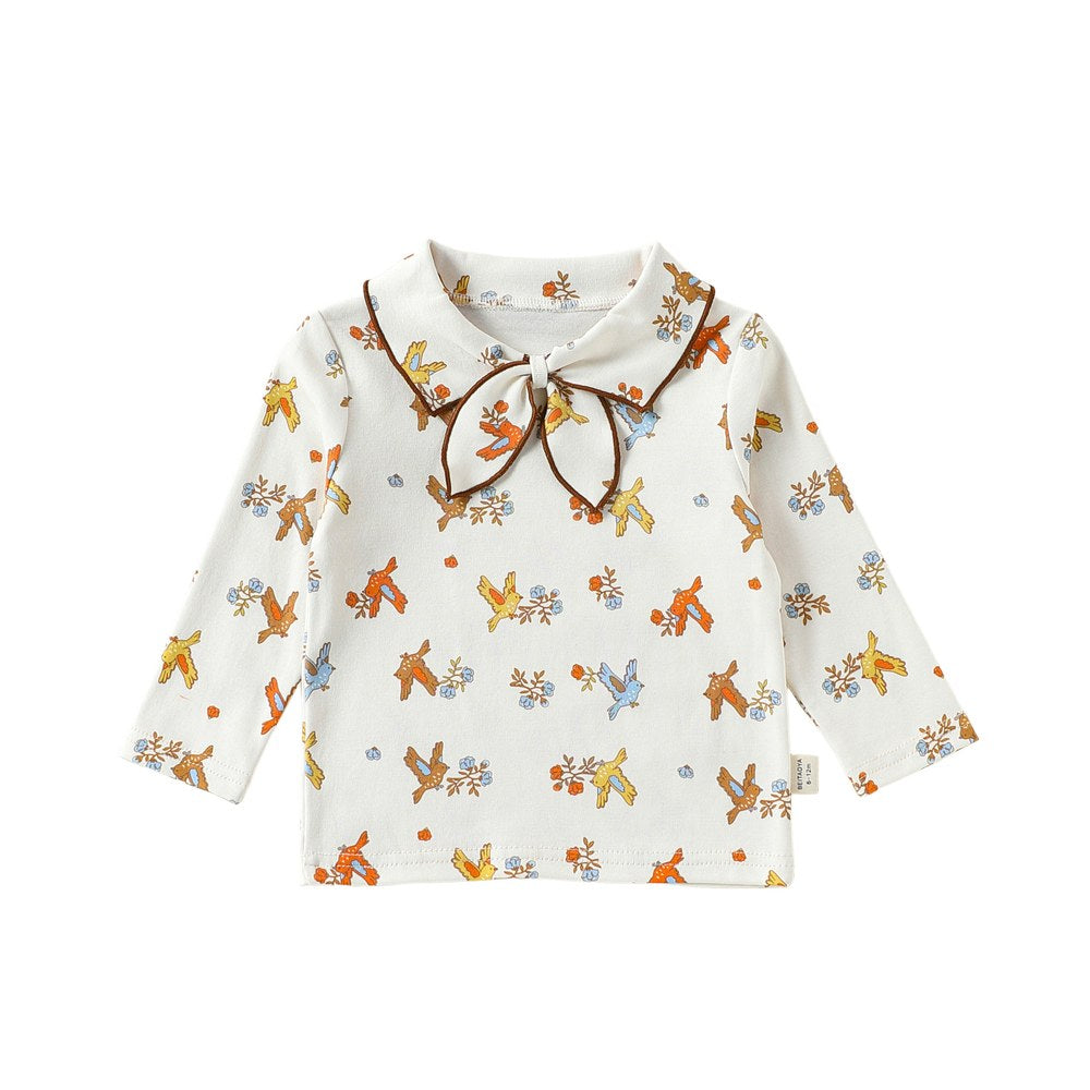 Baby Kids Girls Long Sleeves Floral Pattern Top