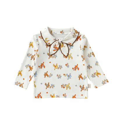 Baby Kids Girls Long Sleeves Floral Pattern Top