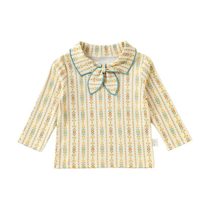 Baby Kids Girls Long Sleeves Floral Pattern Top