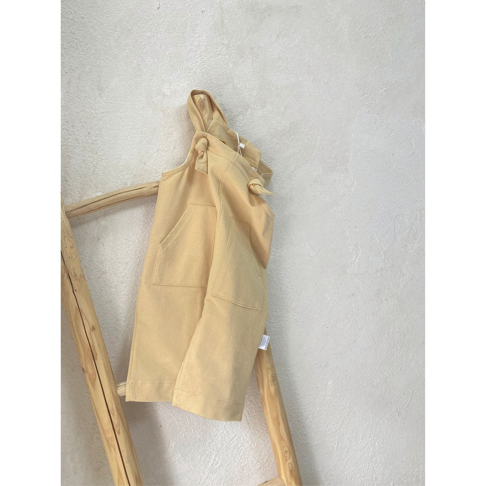 Baby Unisex Solid Color Sleeveless Romper Overalls