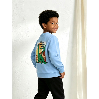 Kids Boys Animals Cartoon Pattern Crew Neck Long Sleeves Sweatshirt