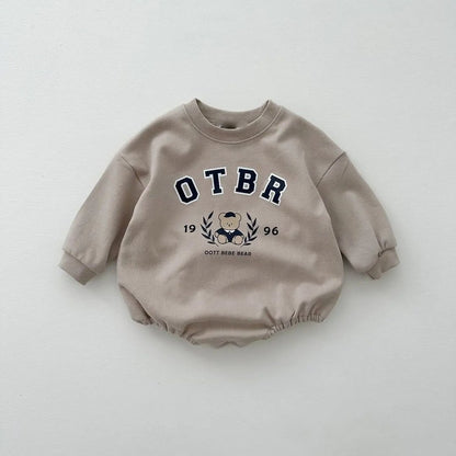 Baby Kids Long Sleeves Letters and Cartoon Pattern Bodysuit