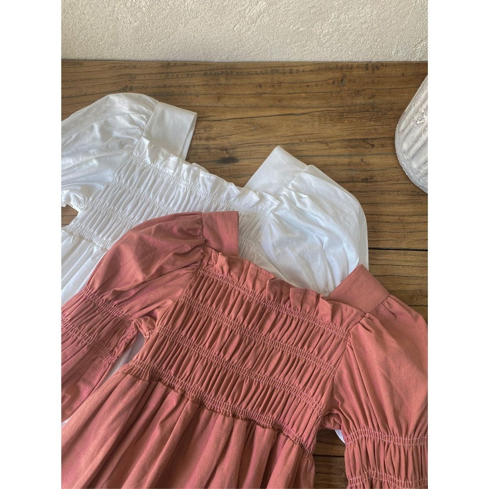 Baby Girls Long Sleeves Solid Color Ear Lace Ruffle Trim Bodysuit