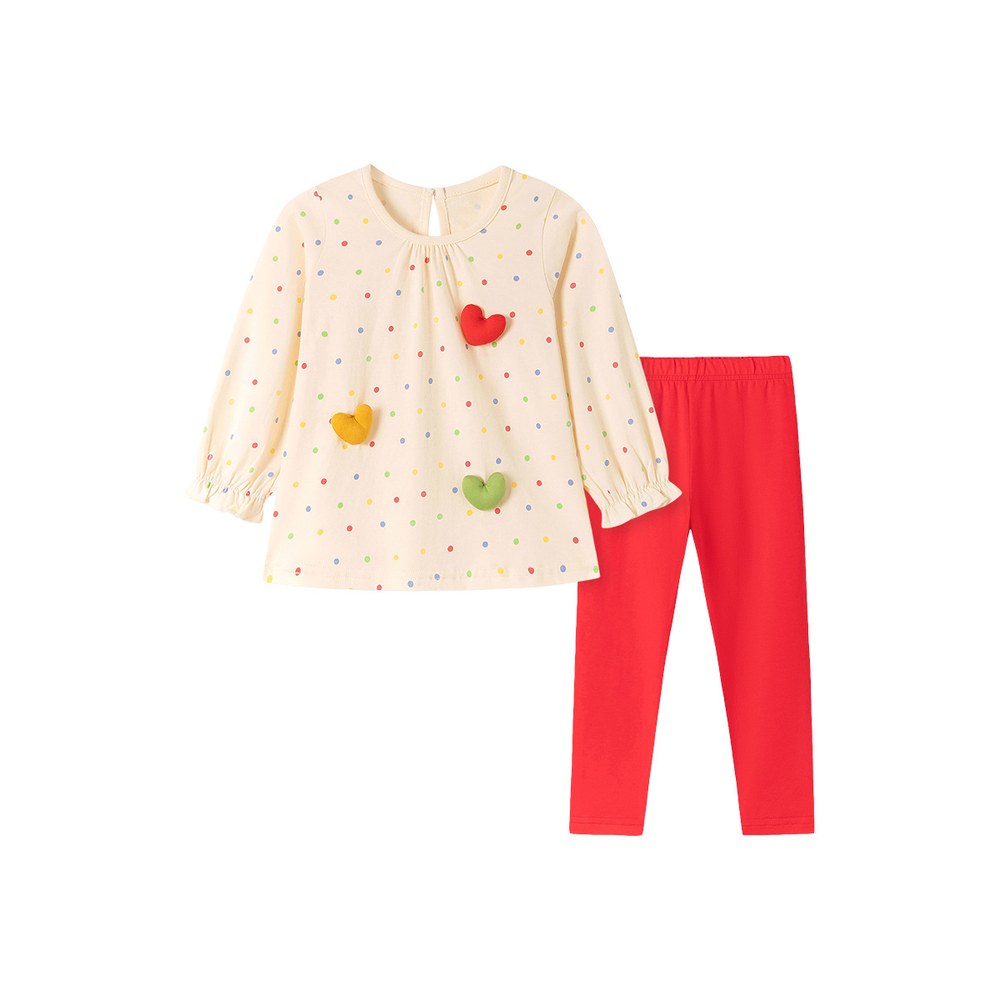Baby Kids Girls Geometric Pattern Long Sleeves Top and Pants 2-piece Clothing Set