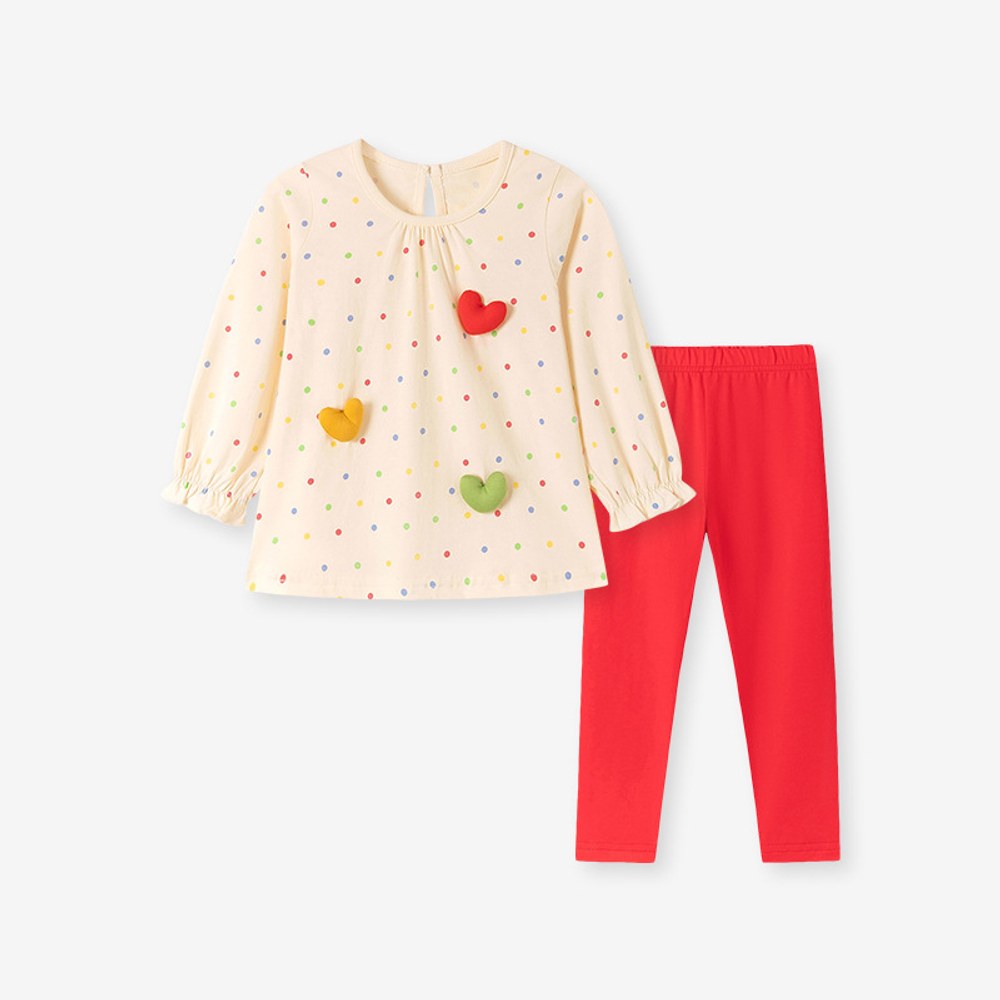Baby Kids Girls Geometric Pattern Long Sleeves Top and Pants 2-piece Clothing Set
