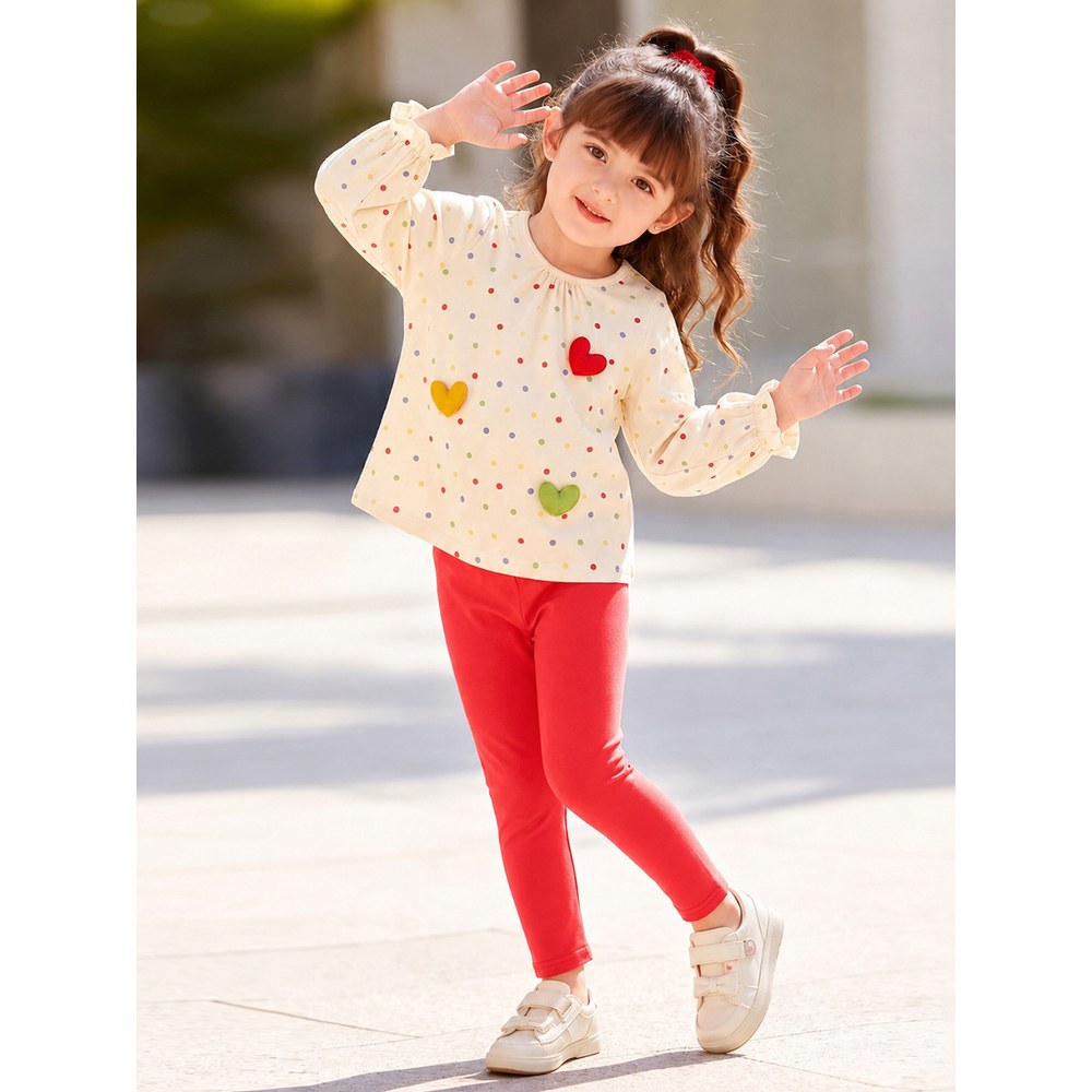Baby Kids Girls Geometric Pattern Long Sleeves Top and Pants 2-piece Clothing Set