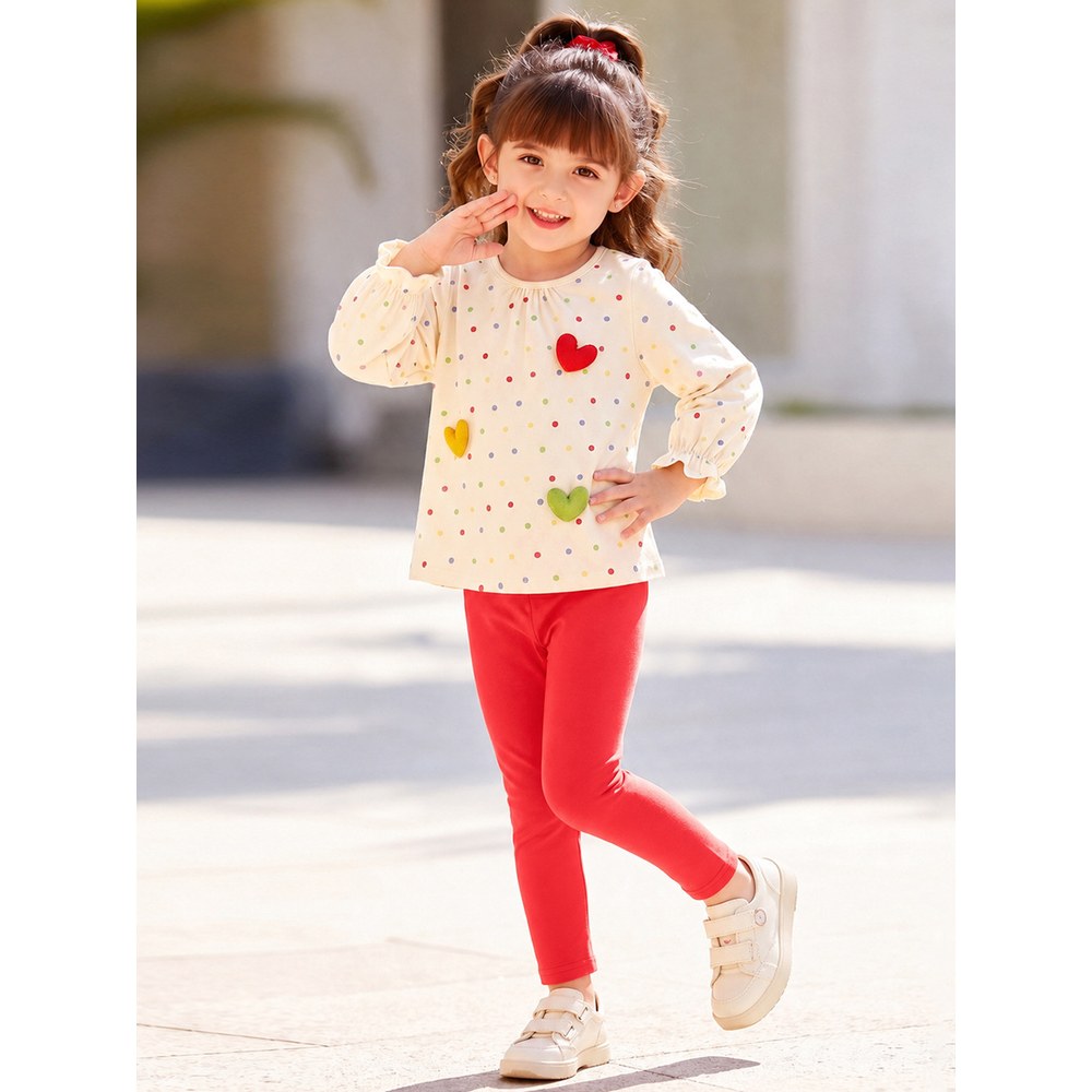 Baby Kids Girls Geometric Pattern Long Sleeves Top and Pants 2-piece Clothing Set