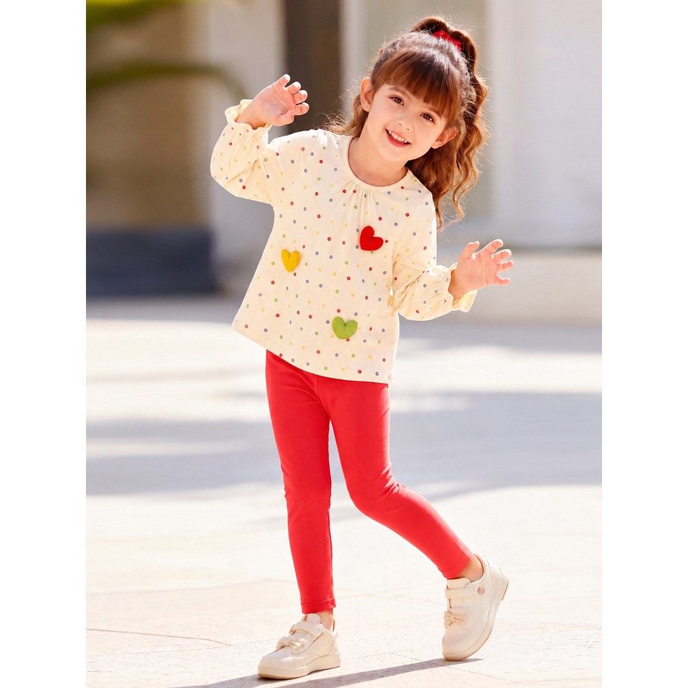 Baby Kids Girls Geometric Pattern Long Sleeves Top and Pants 2-piece Clothing Set