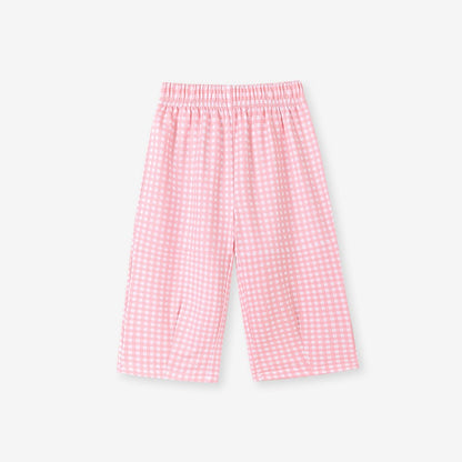 Plaid Pattern Pants for Girls
