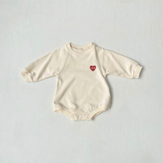 Baby Long Sleeves Simple Heart Pattern Bodysuit