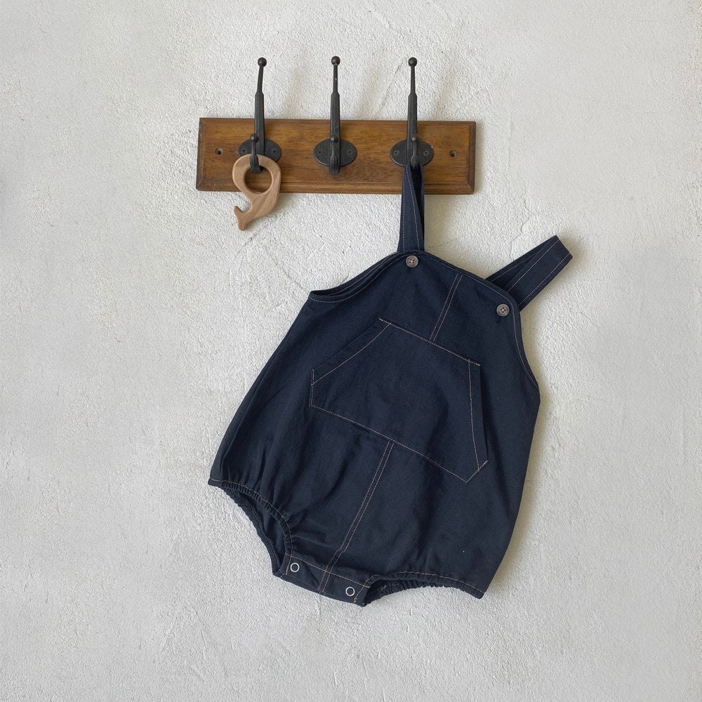 Baby Kids Plain Sleeveless Wear-Outside Bodysuit Vest