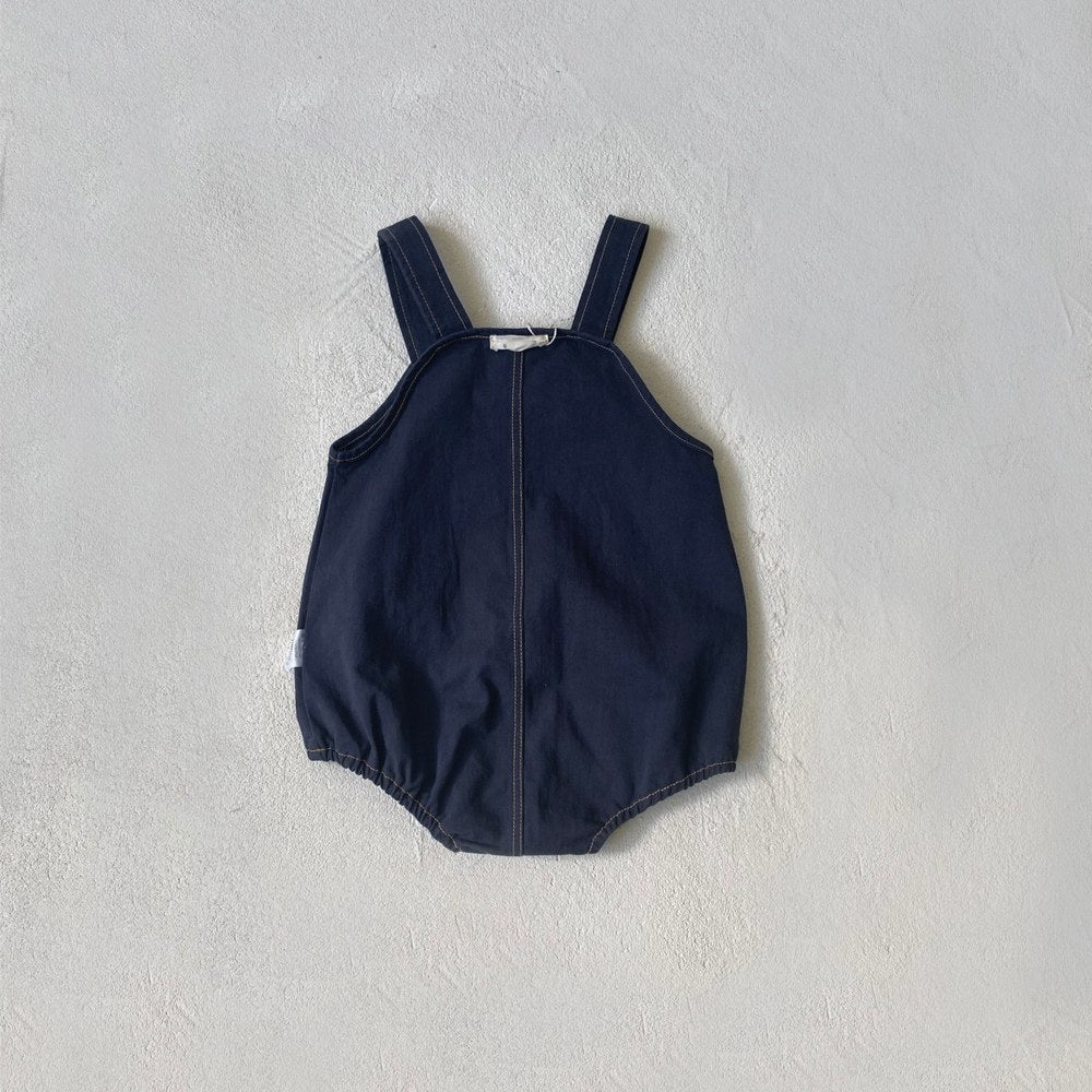 Baby Kids Plain Sleeveless Wear-Outside Bodysuit Vest