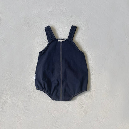 Baby Kids Plain Sleeveless Wear-Outside Bodysuit Vest