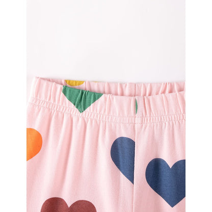 Baby Kids Girls Hearts Pattern Long Sleeves Top and Pants 2-piece Clothing Set