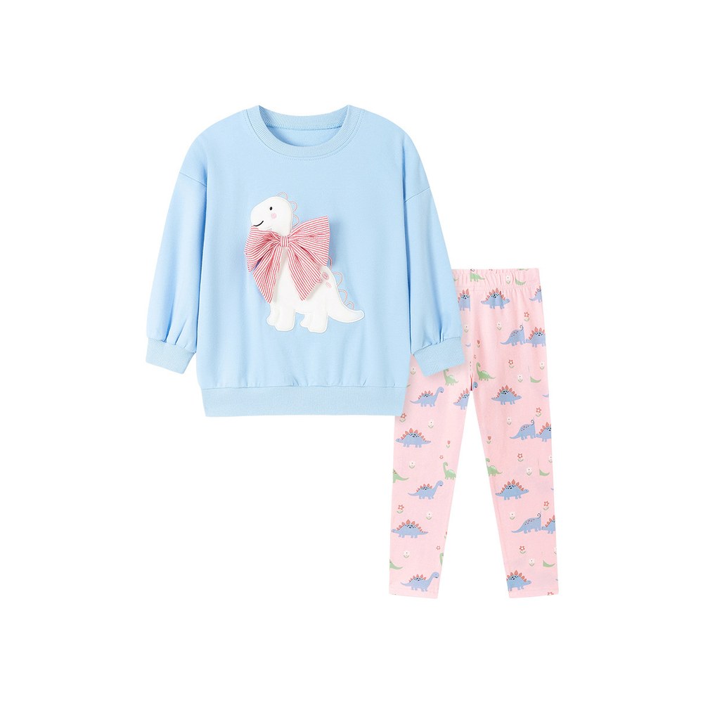 Baby Kids Girls Cartoon Pattern Long Sleeves Sweatshirt and Pants 2-piece Clothing Set