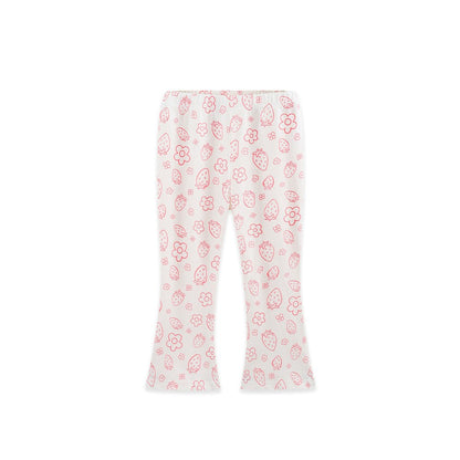 Fruits and Flowers Pattern Pants for Girls