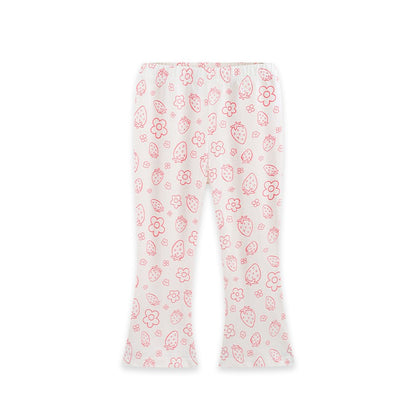 Fruits and Flowers Pattern Pants for Girls