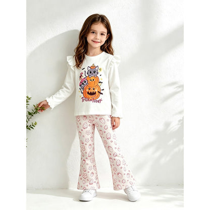 Fruits and Flowers Pattern Pants for Girls