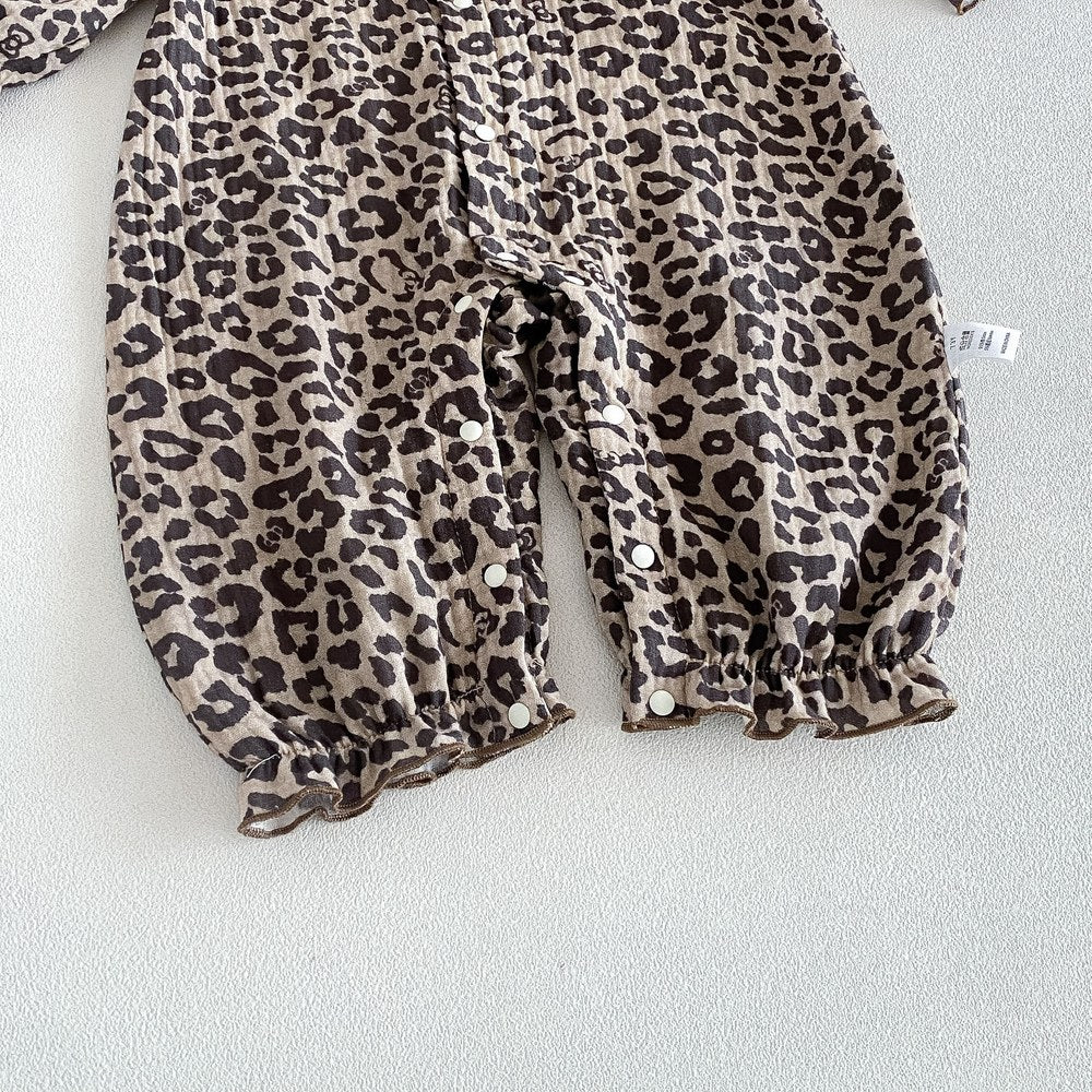 Baby Girls Leopard Long Sleeves Romper