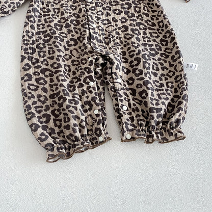 Baby Girls Leopard Long Sleeves Romper