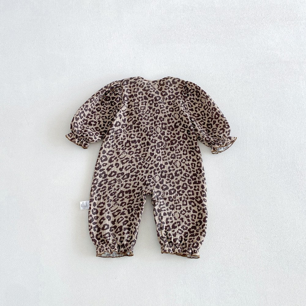 Baby Girls Leopard Long Sleeves Romper