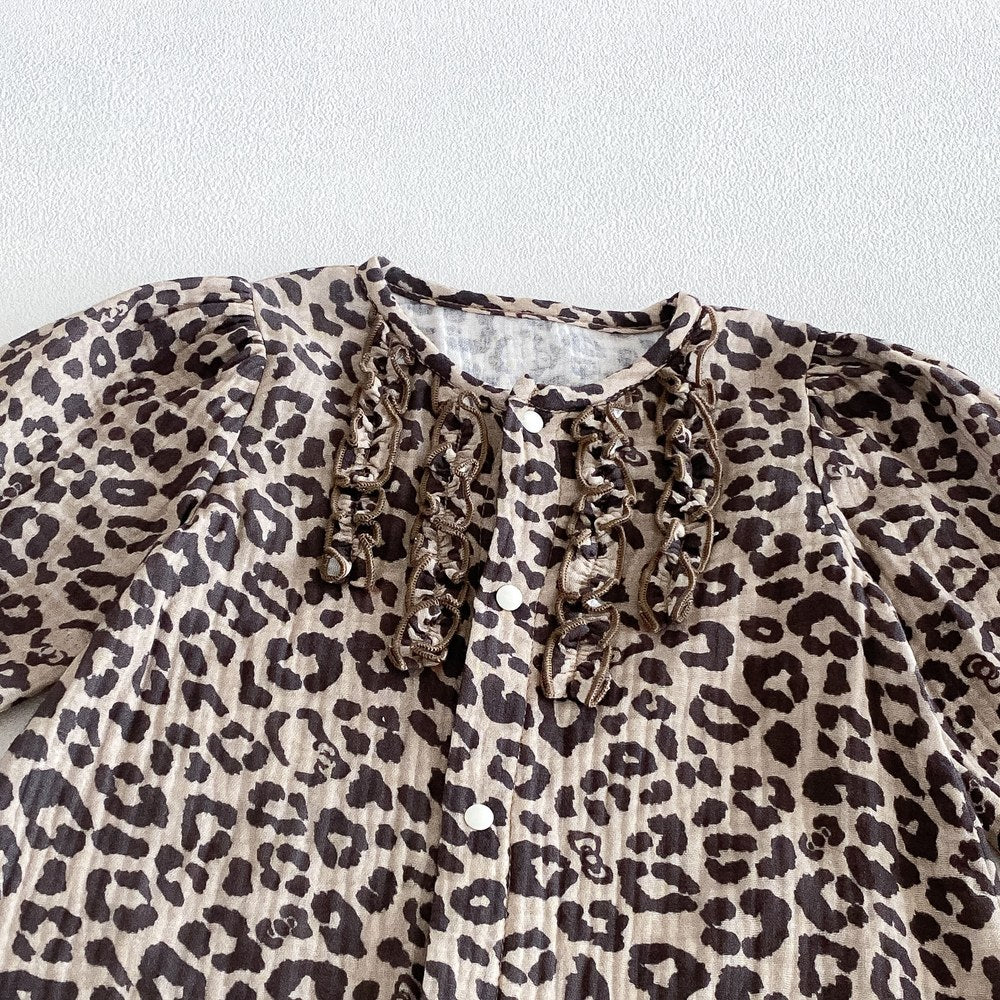 Baby Girls Leopard Long Sleeves Romper