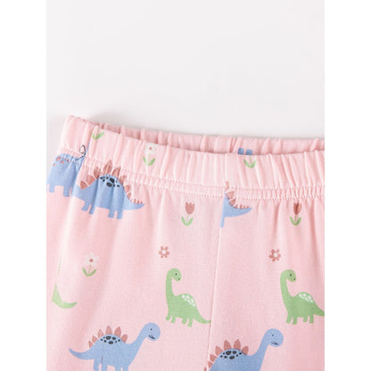 Baby Kids Girls Cartoon and Flowers Pattern Long Sleeves Top and Pants 2-piece Clothing Set