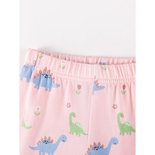 Baby Kids Girls Cartoon and Flowers Pattern Long Sleeves Top and Pants 2-piece Clothing Set