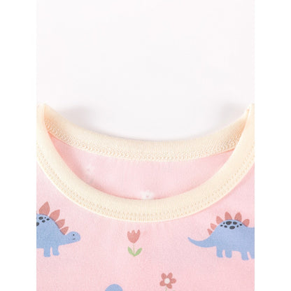 Baby Kids Girls Cartoon and Flowers Pattern Long Sleeves Top and Pants 2-piece Clothing Set