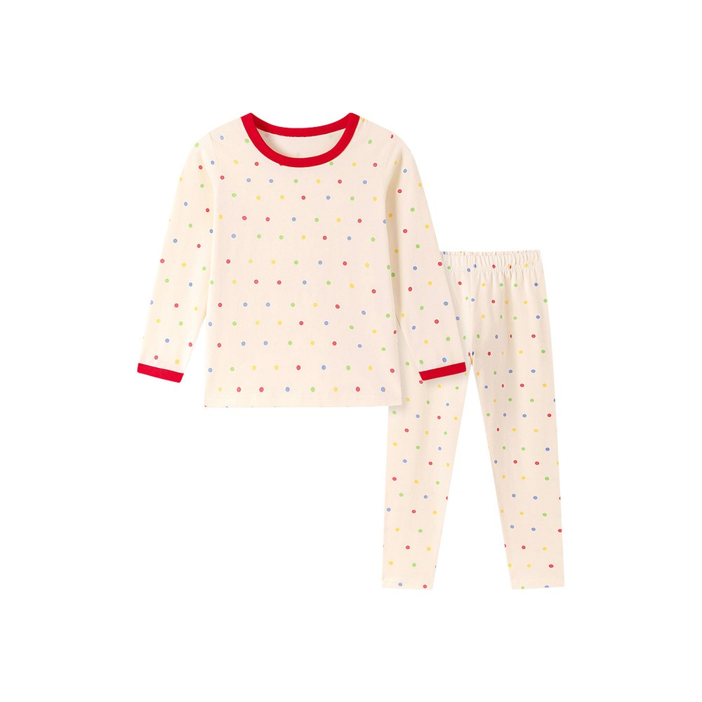 Baby Kids Girls Colorful Dots Pattern Long Sleeves Top and Pants 2-piece Clothing Set