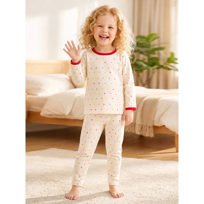 Baby Kids Girls Colorful Dots Pattern Long Sleeves Top and Pants 2-piece Clothing Set