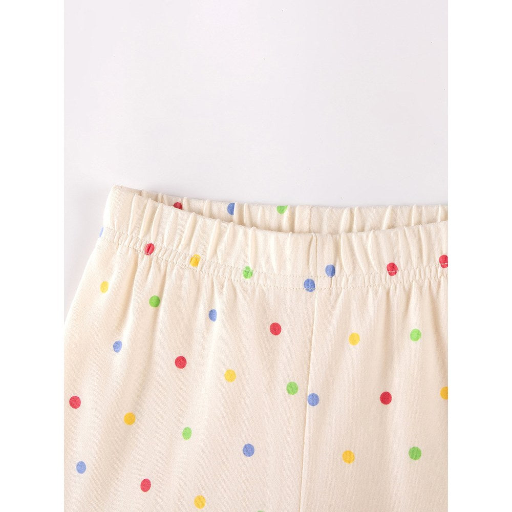 Baby Kids Girls Colorful Dots Pattern Long Sleeves Top and Pants 2-piece Clothing Set