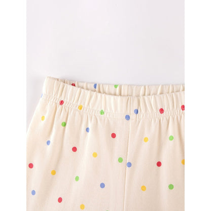 Baby Kids Girls Colorful Dots Pattern Long Sleeves Top and Pants 2-piece Clothing Set