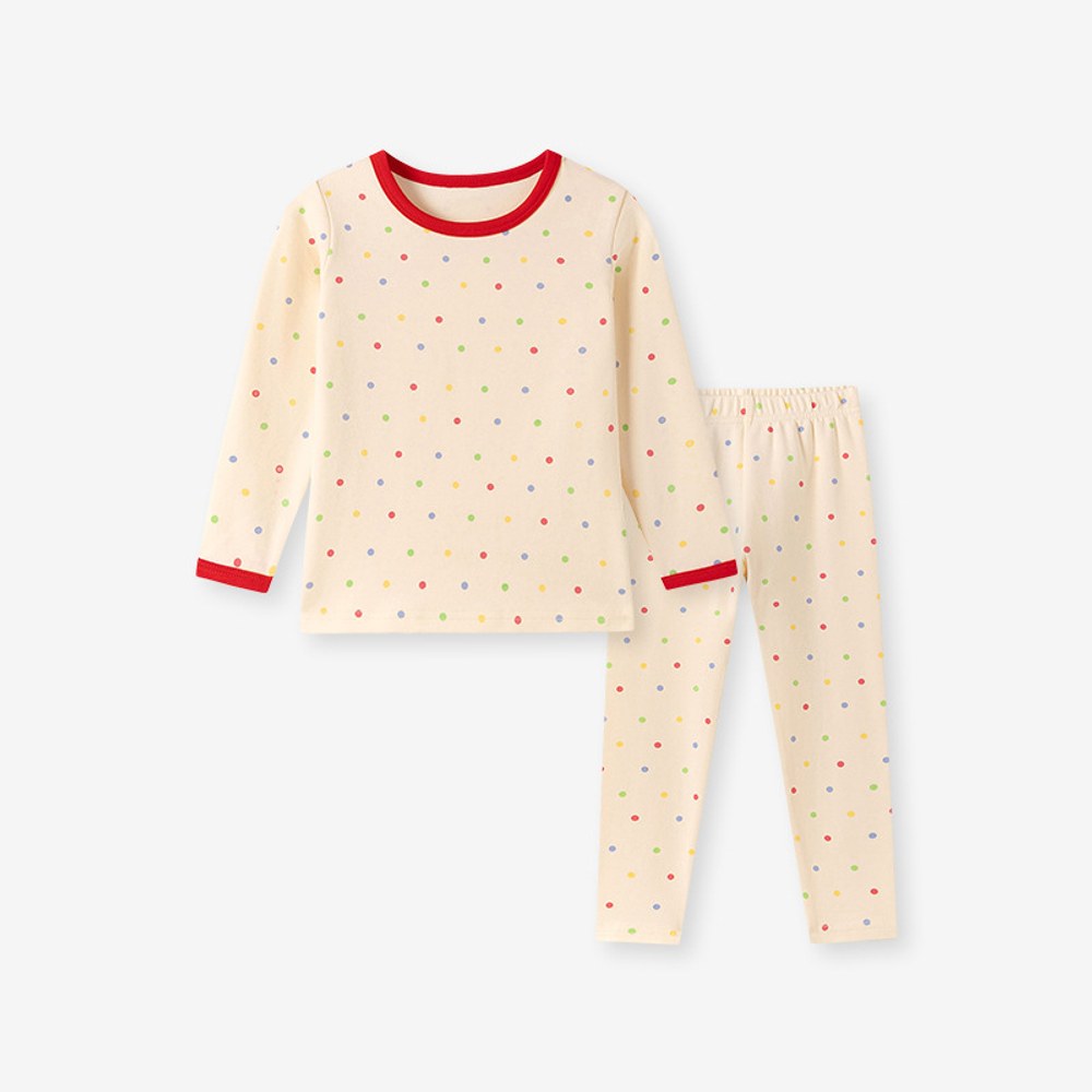 Baby Kids Girls Colorful Dots Pattern Long Sleeves Top and Pants 2-piece Clothing Set