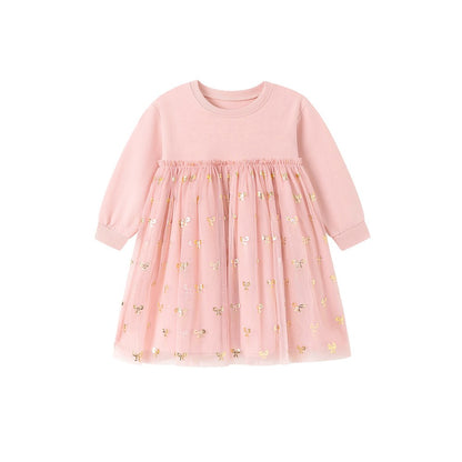 Baby Kids Girls Butterfly-bows Pattern Tulle Dress