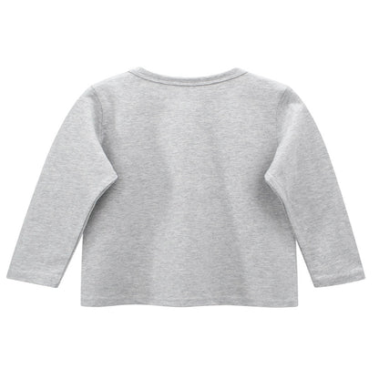 Baby Kids Boys Letters and Cartoon Print Long Sleeves Crew Neck Top