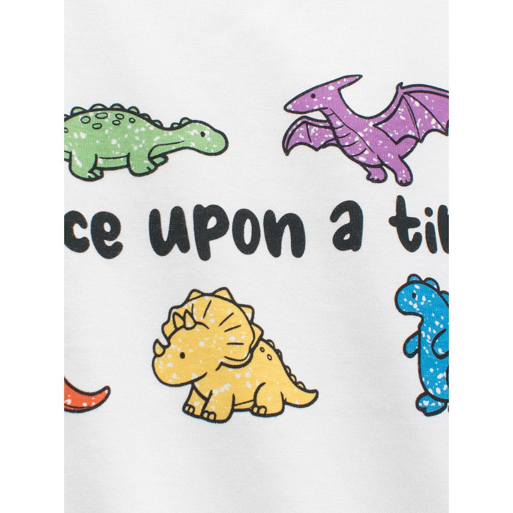 Baby Kids Boys Letters and Cartoon Print Long Sleeves Crew Neck Top