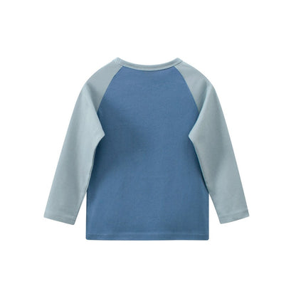 Baby Kids Boys Letters and Cartoon Print Long Sleeves Crew Neck Top