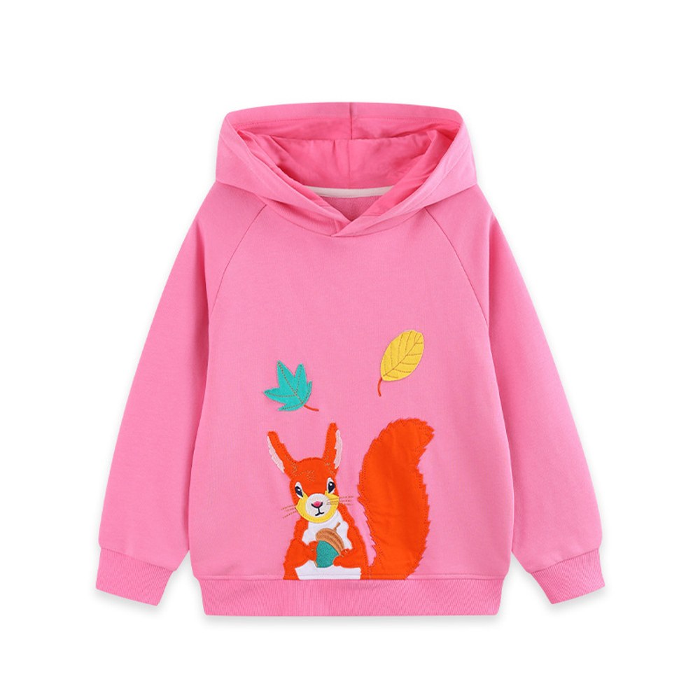Baby Kids Girls Long Sleeves Cartoon Pattern Hoodie