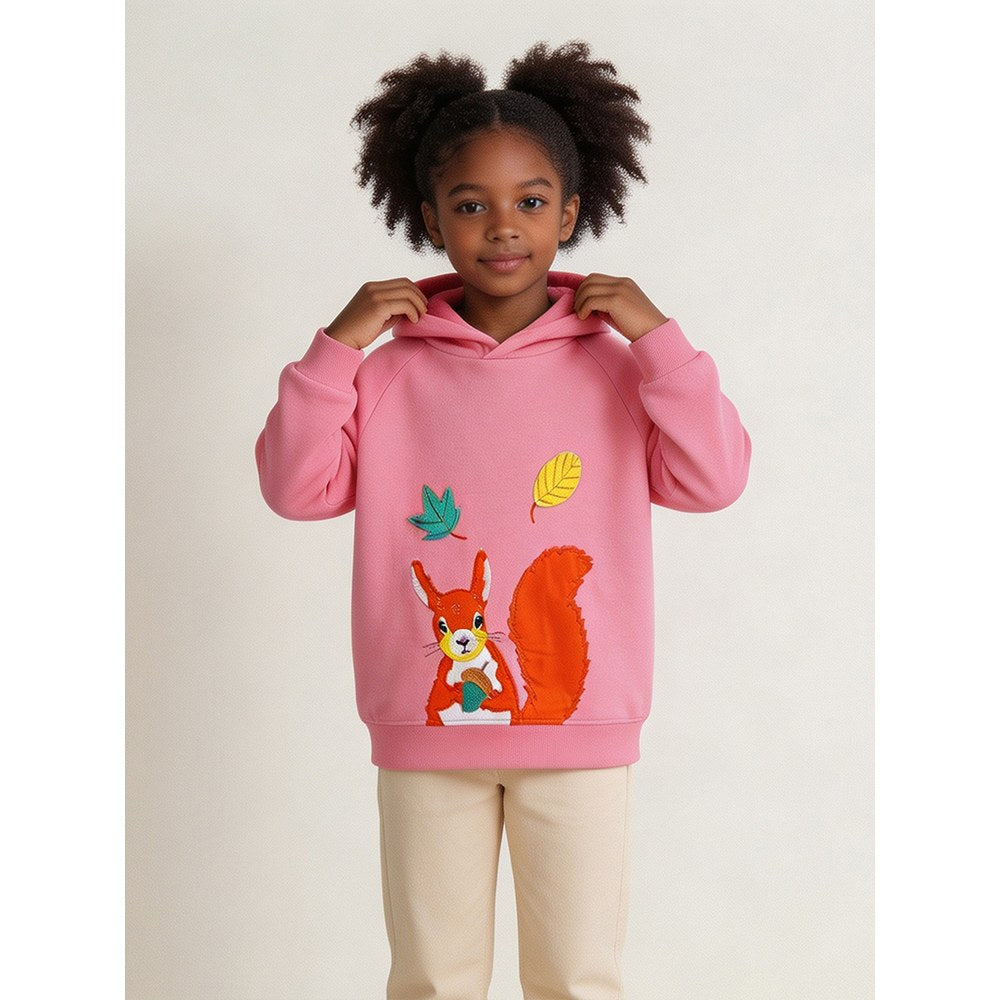 Baby Kids Girls Long Sleeves Cartoon Pattern Hoodie